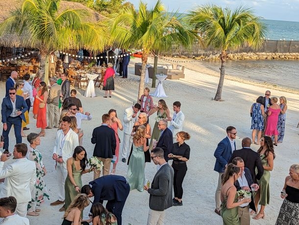 Mingling after the ceremony